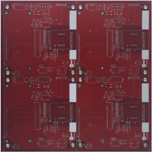 4 layers pcb with red soldermask
