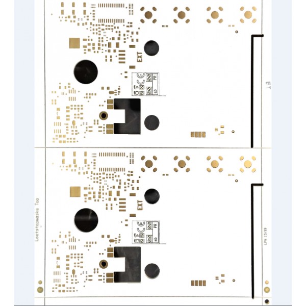 2 layers pcb with white soldermask