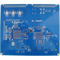 8 layers impedance PCB with blue soldermask